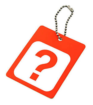 pendant with a question mark